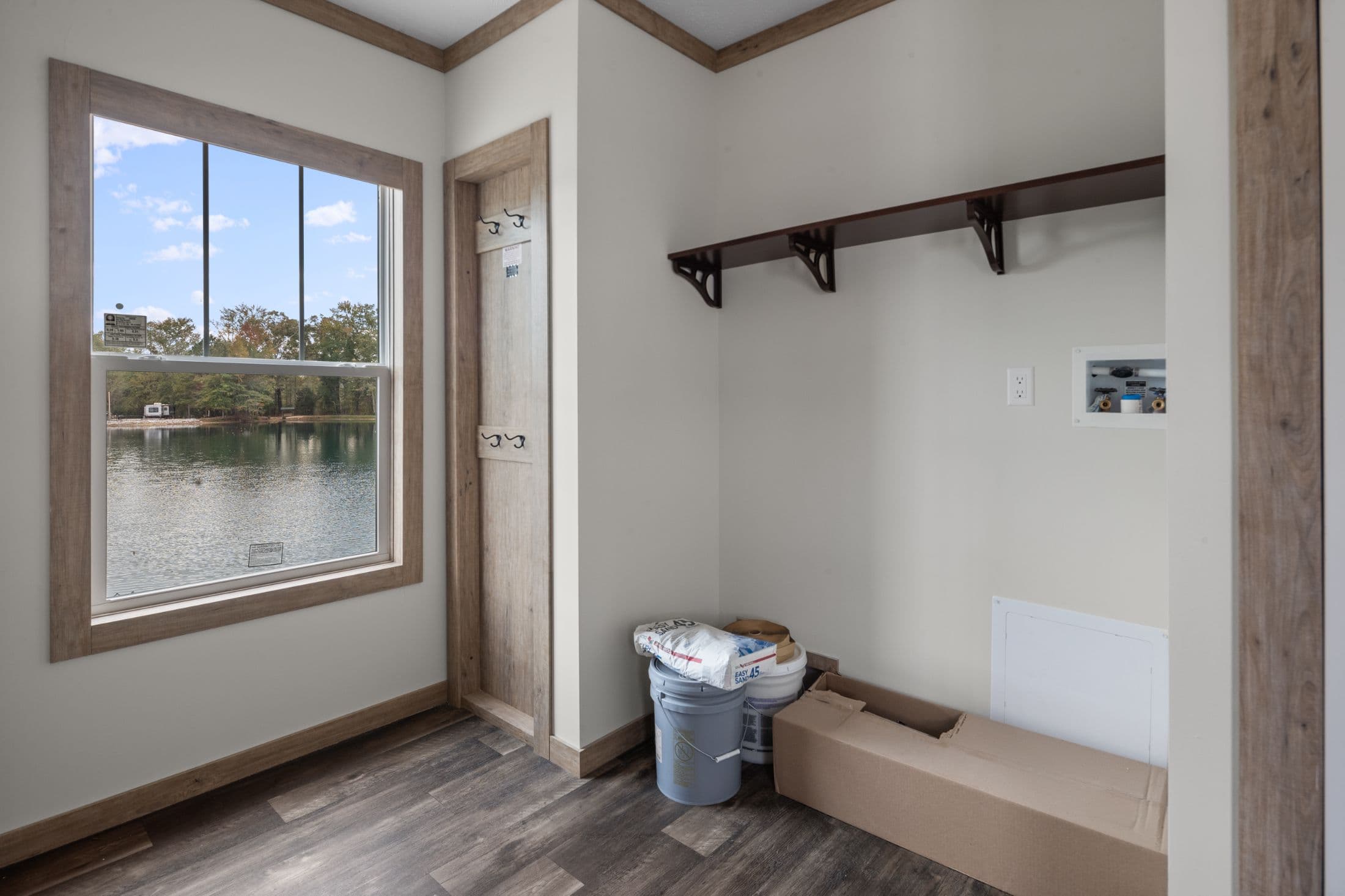 The white oak interior home features