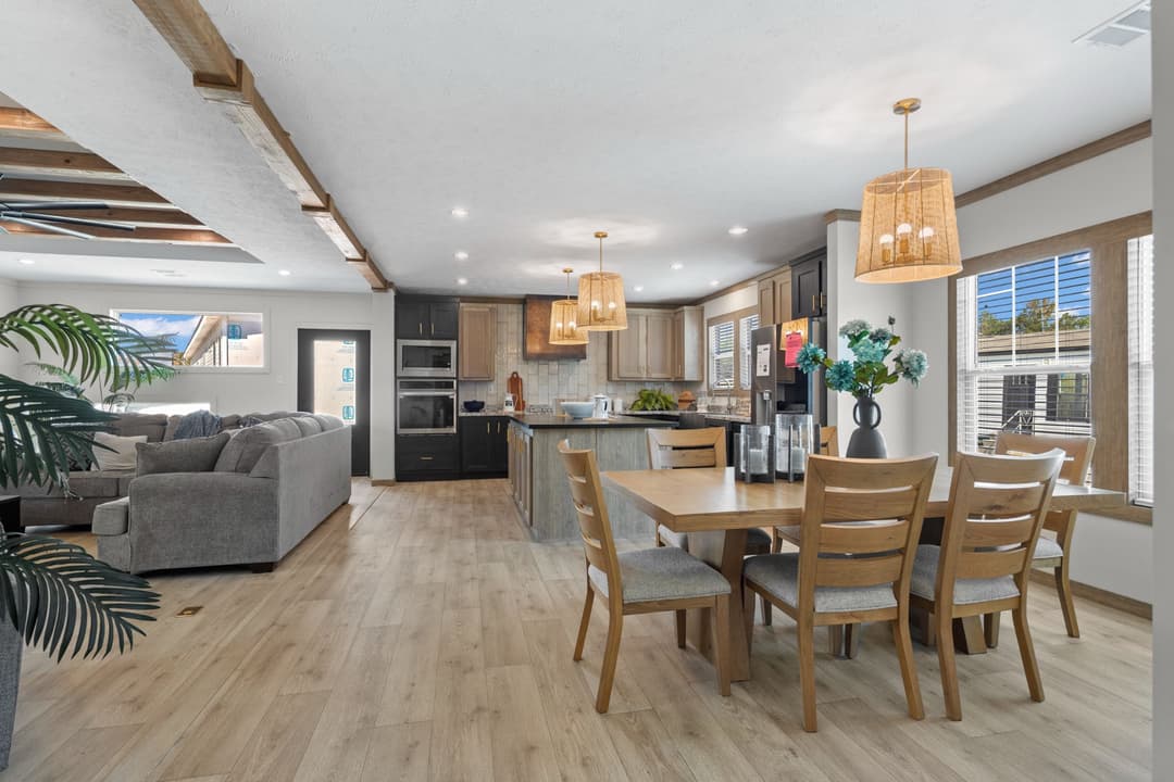 The highland oak interior home features