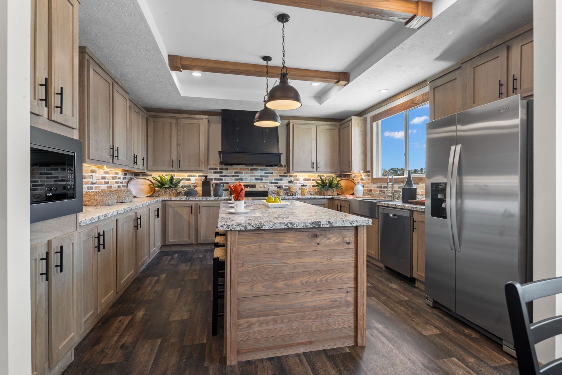 The cedar creek kitchen home features