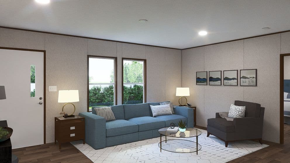Oak interior home features