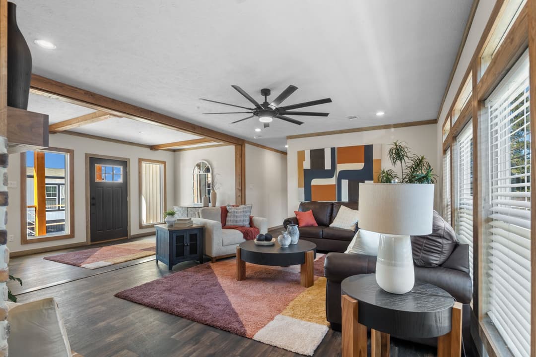 The cedar creek interior home features