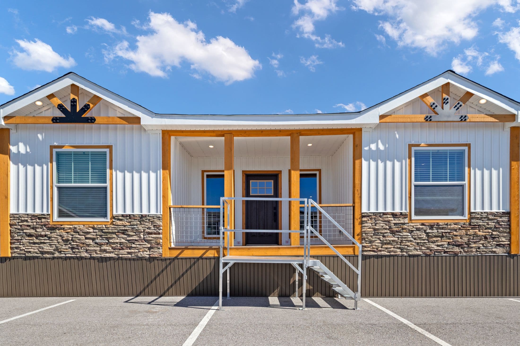 The cedar creek exterior home features