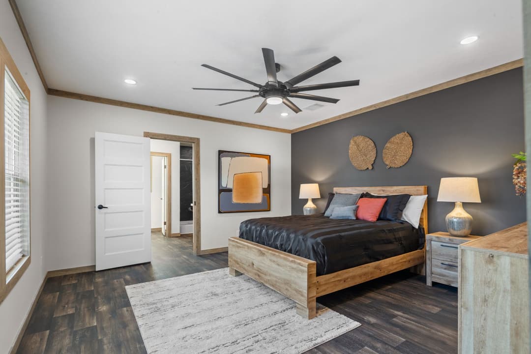 The cedar creek bedroom home features