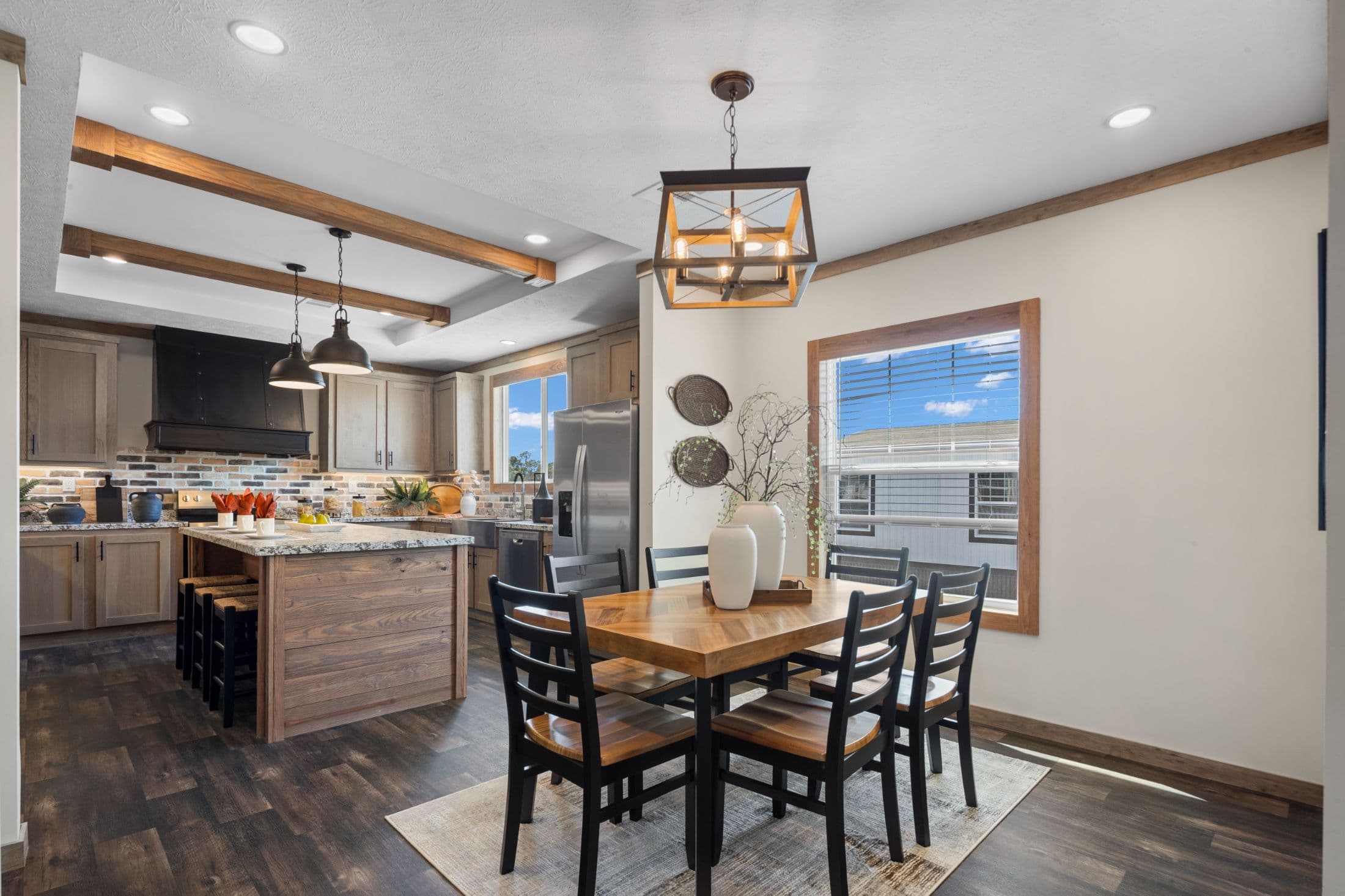 The cedar creek interior home features