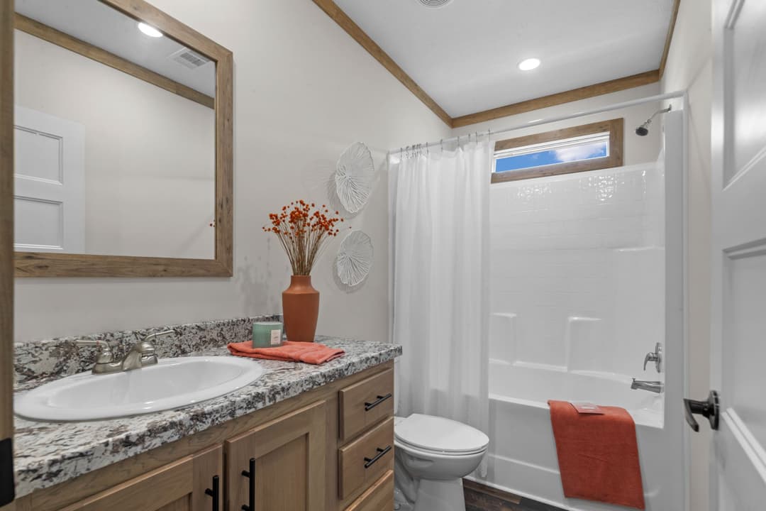 The cedar creek bathroom home features