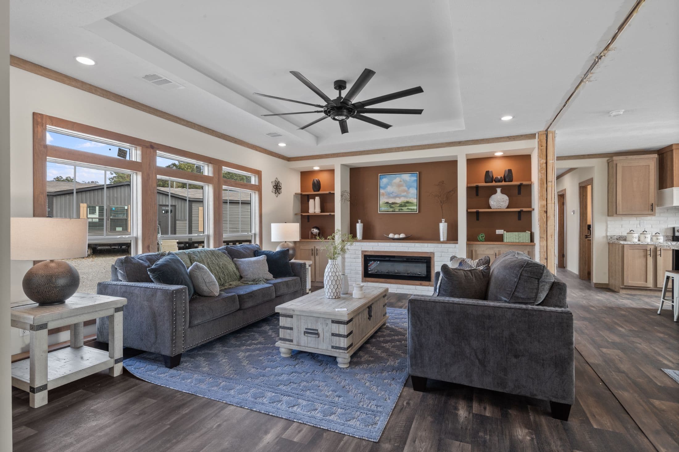 The white oak interior home features