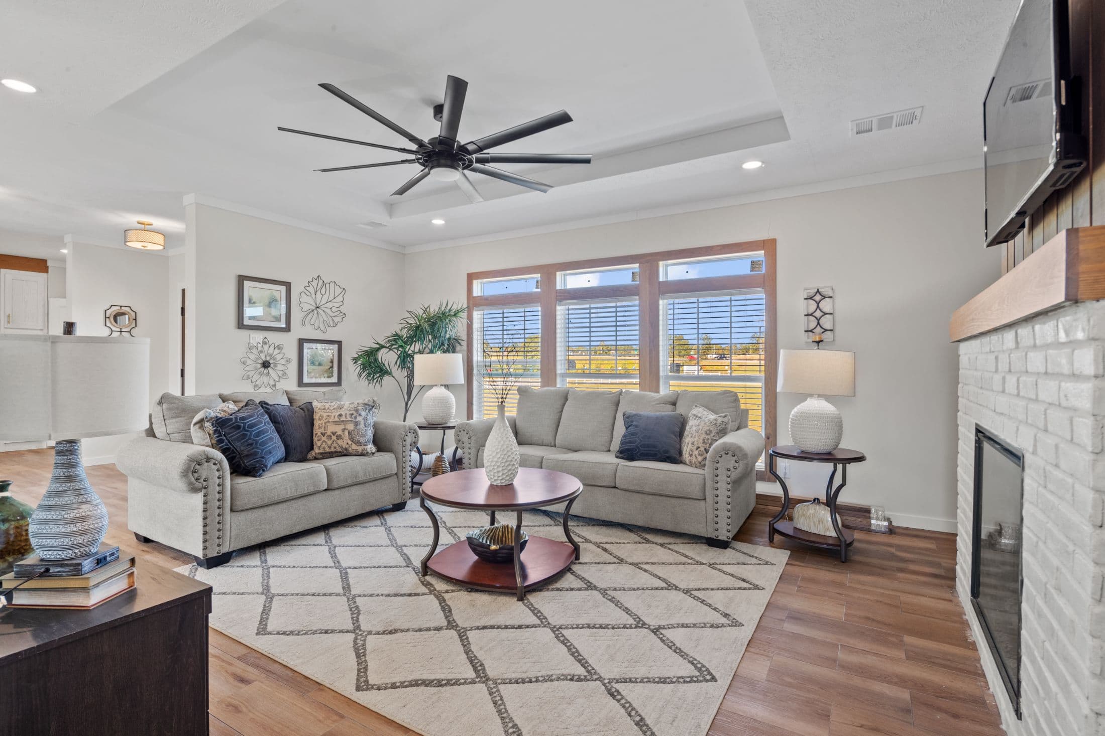 The twin creek interior home features