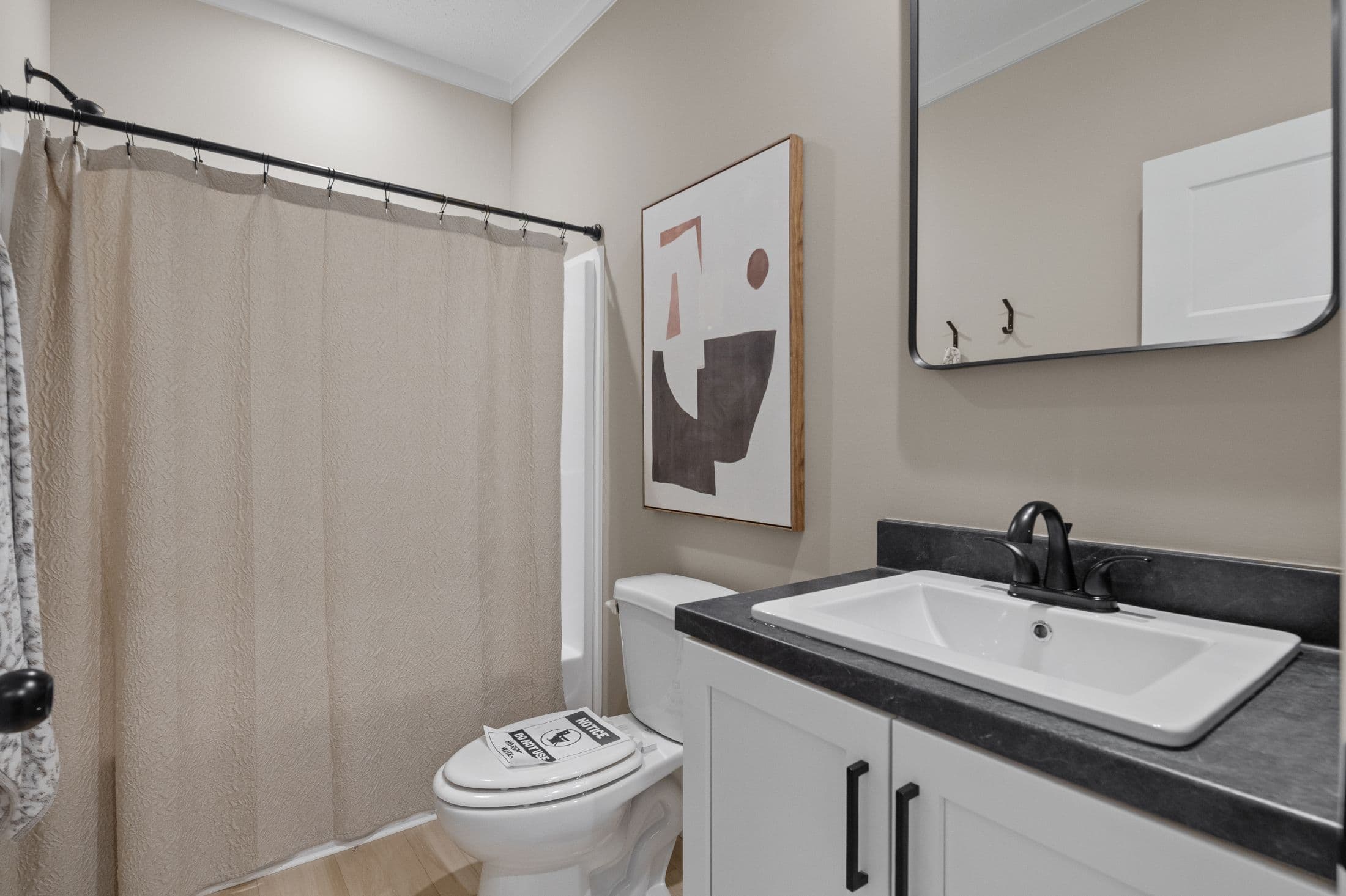 The altitude 2 bathroom home features