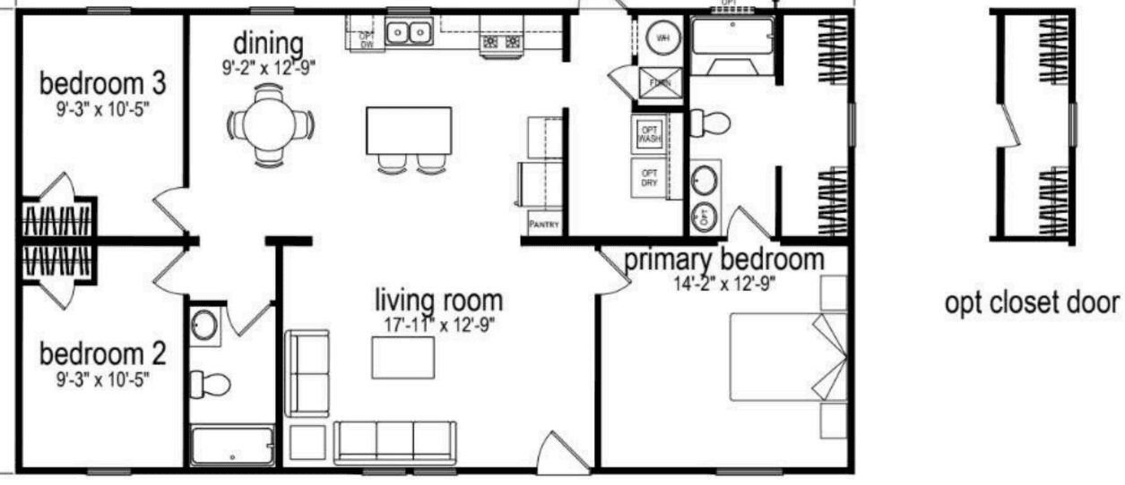 Churchill 2848 floor plan home features