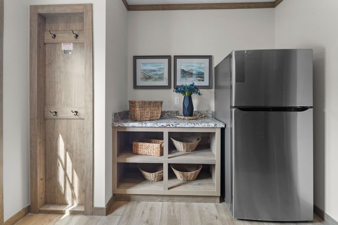 The highland oak interior home features