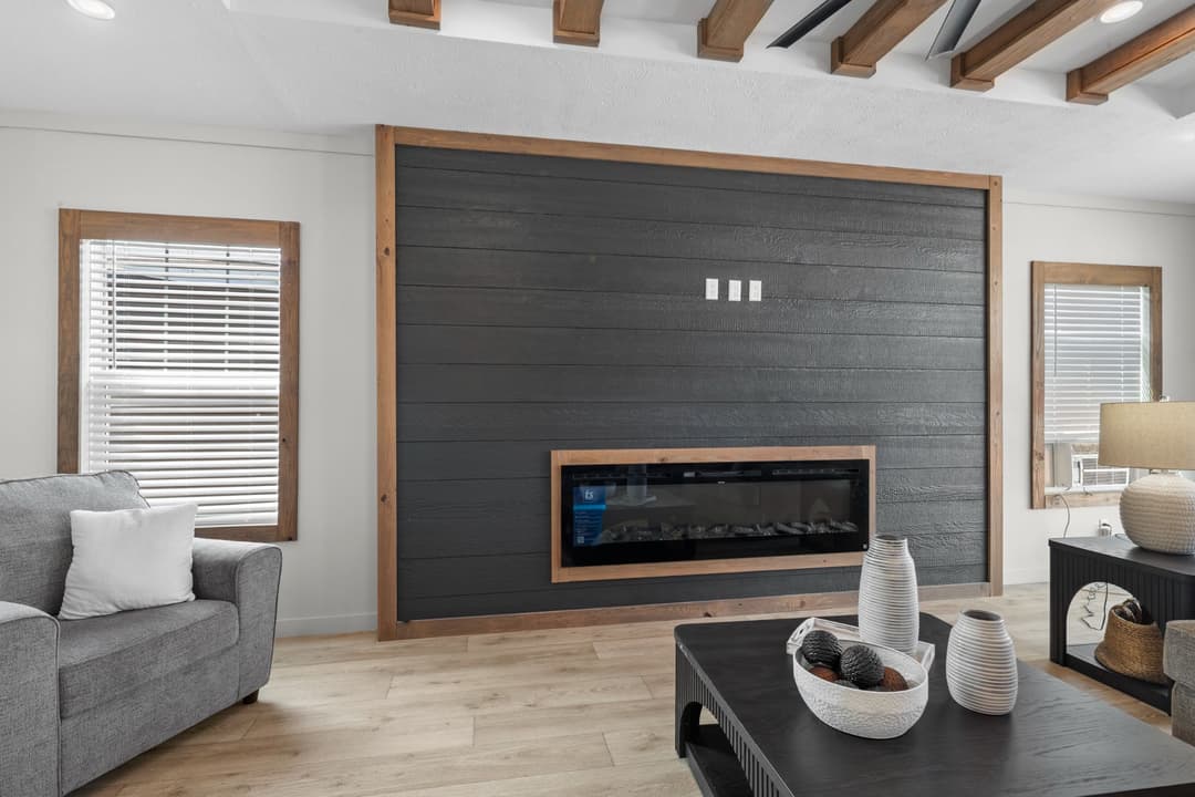 The highland oak interior home features