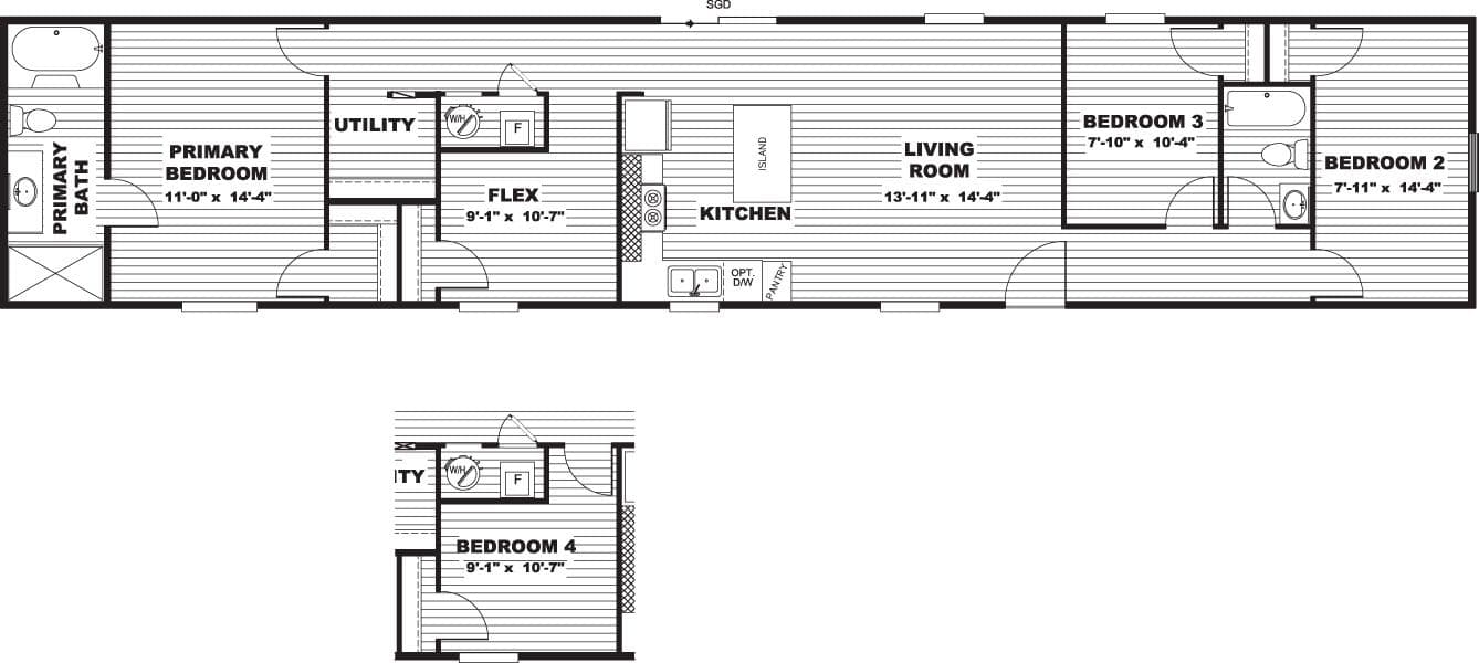 Aspen floor plan home features