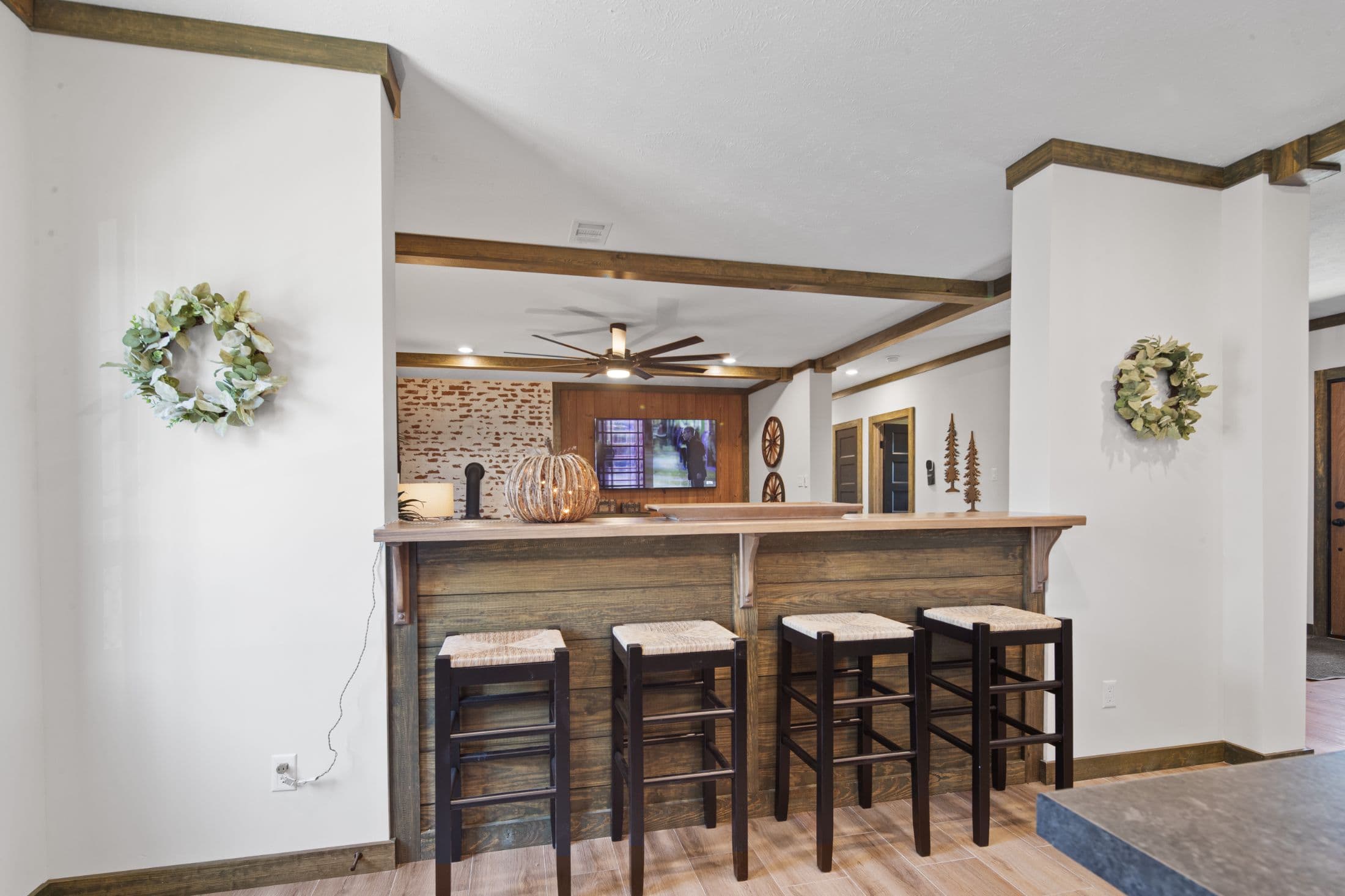 The low country interior home features