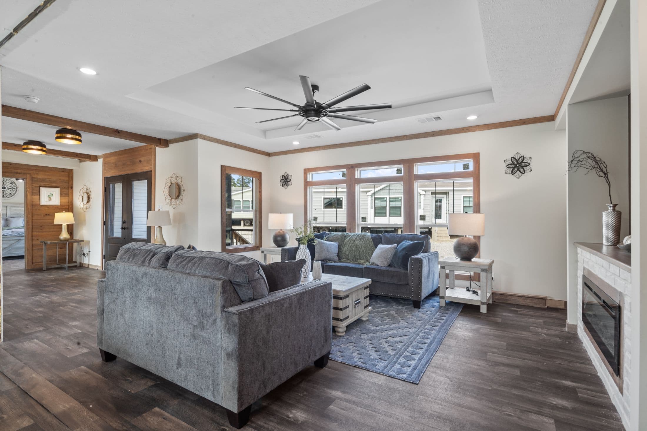 The white oak interior home features