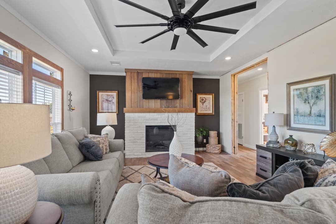 The twin creek interior home features