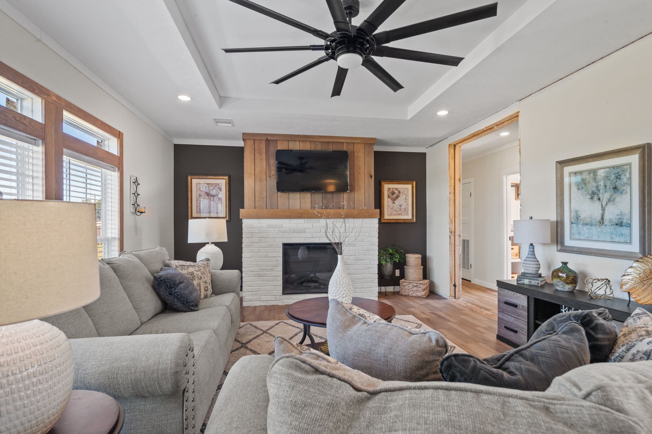 The twin creek interior home features