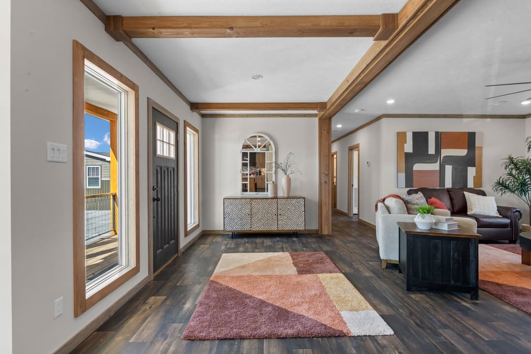 The cedar creek interior home features