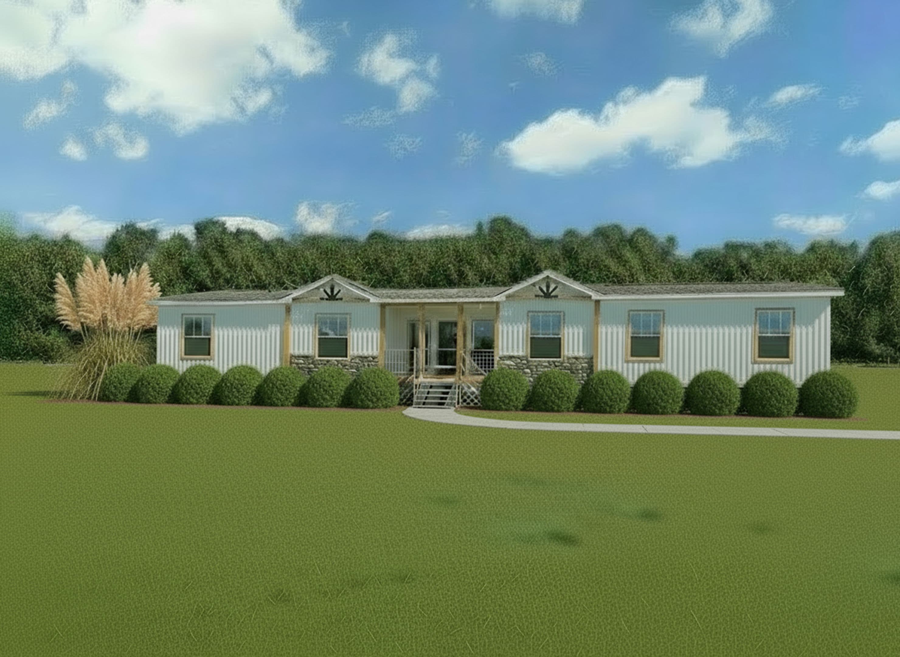 The cedar creek exterior home features