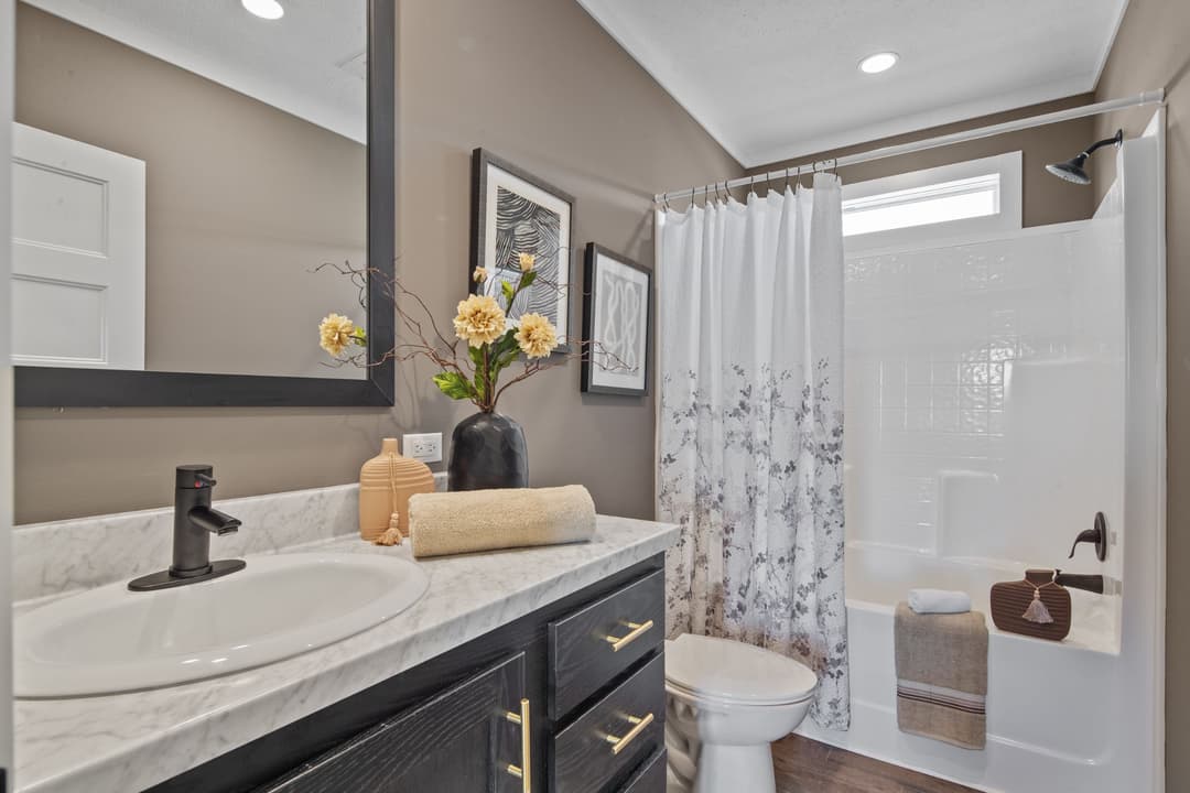 The hangout bathroom home features