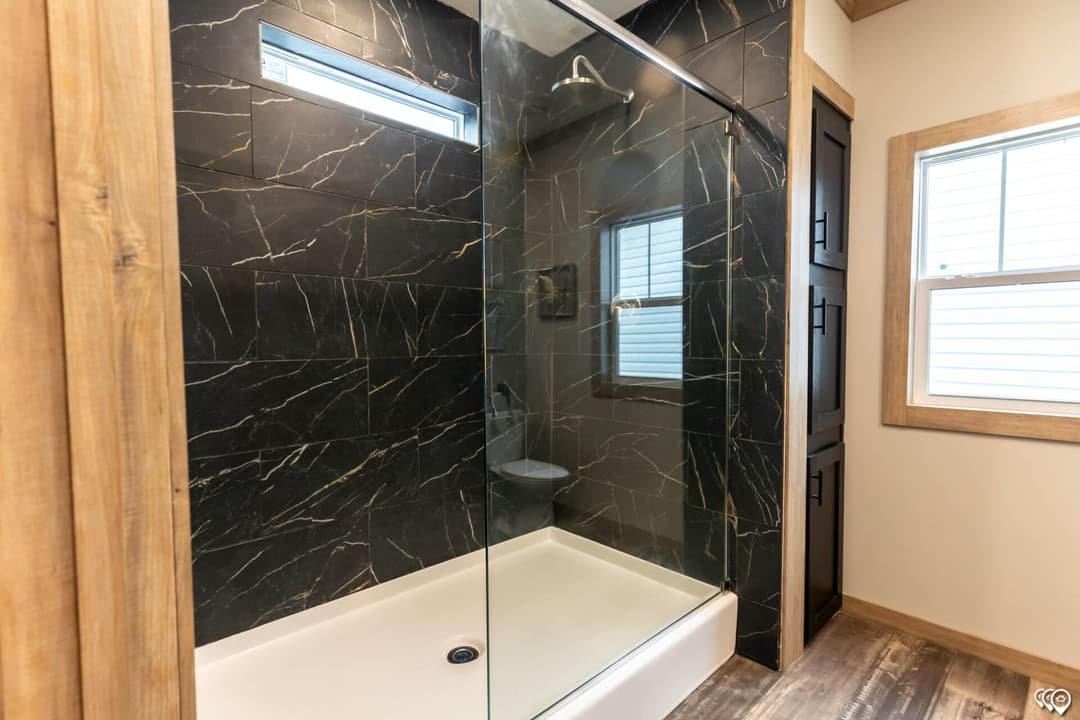 The canyon creek bathroom home features