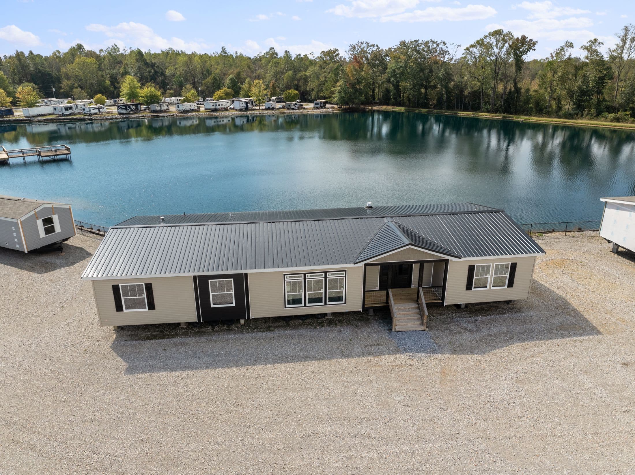 The white oak exterior home features