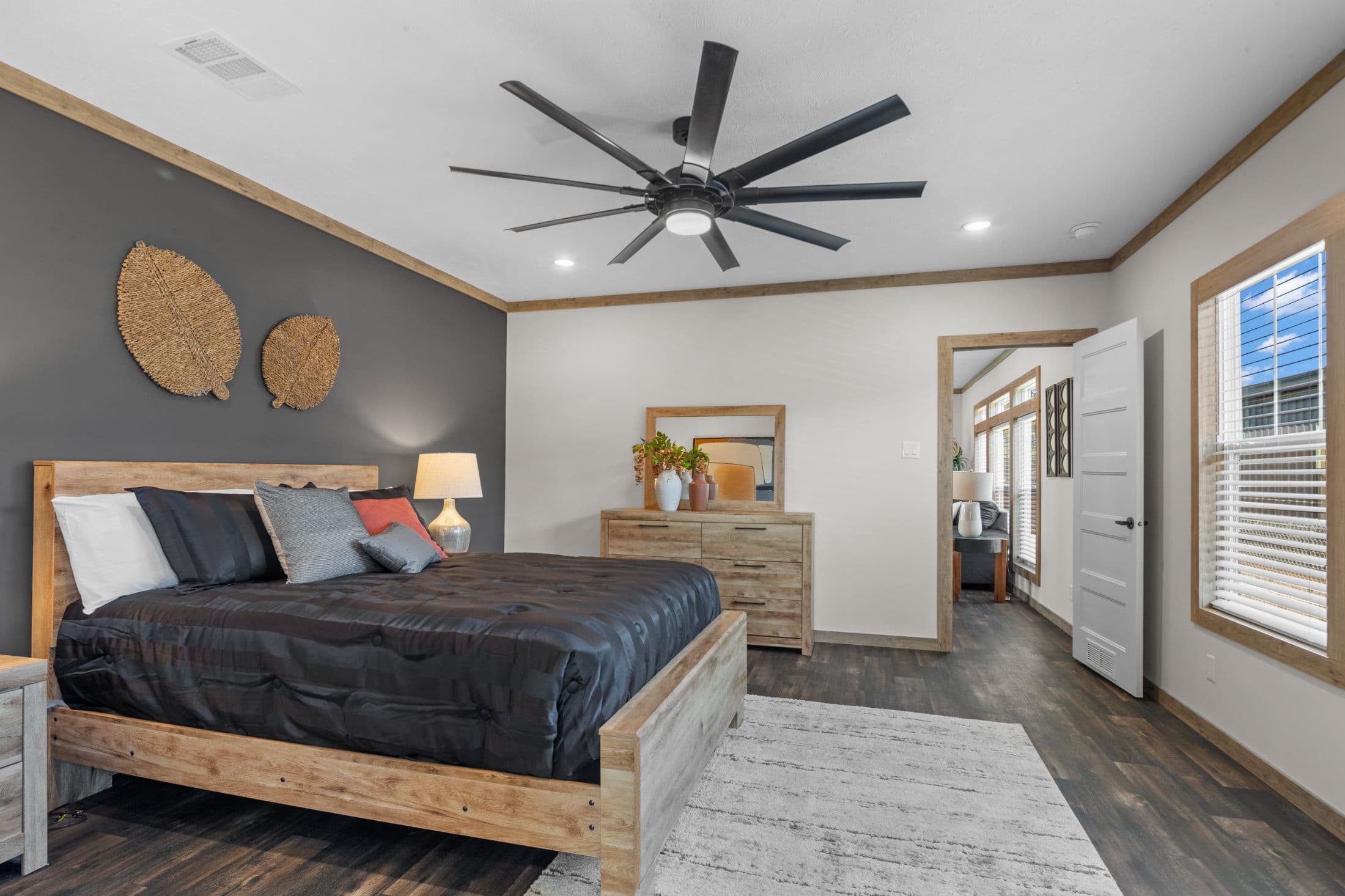The cedar creek bedroom home features