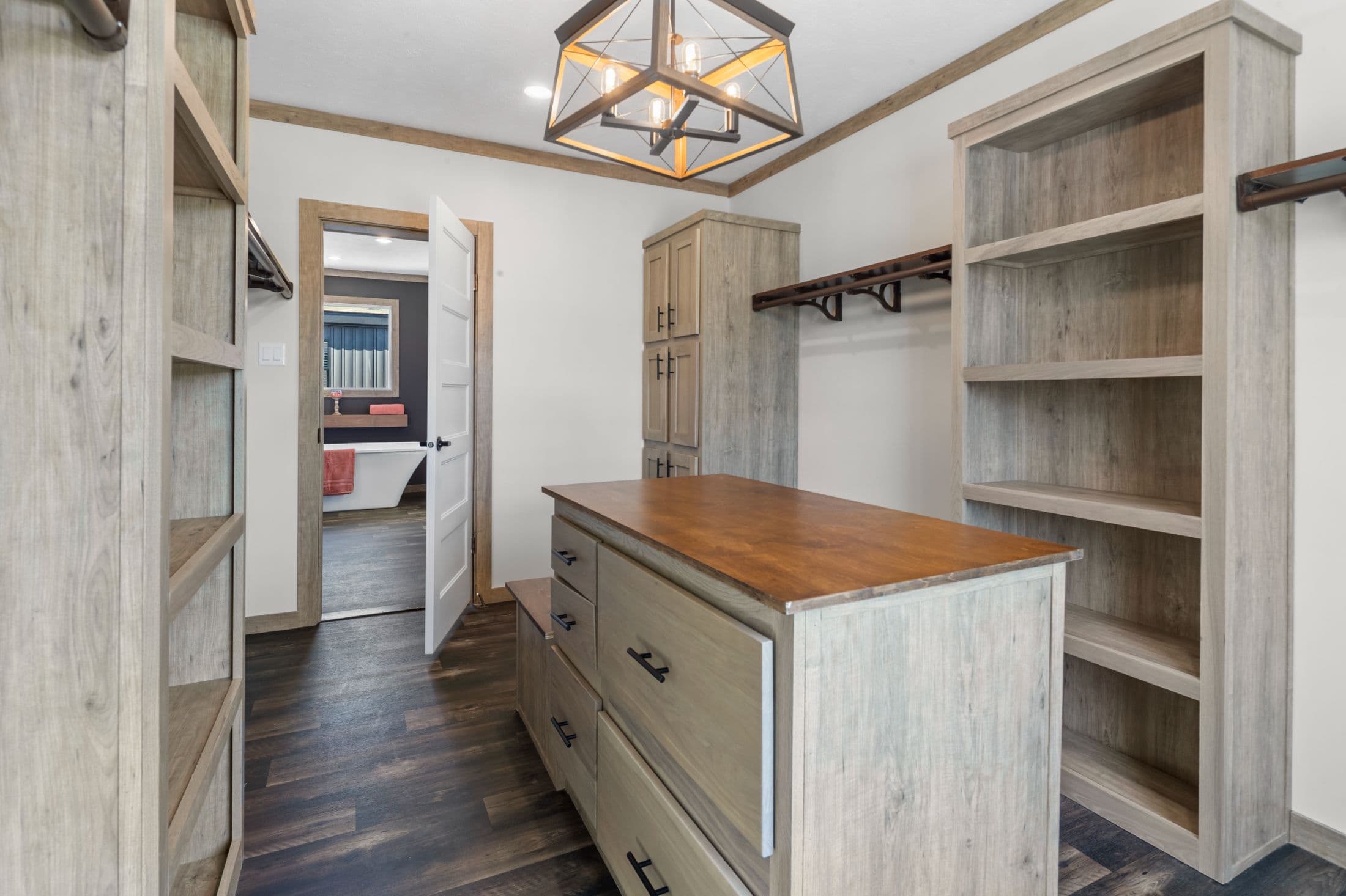 The cedar creek interior home features