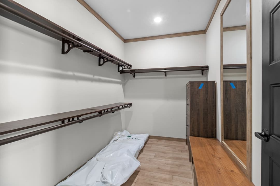 The highland oak interior home features