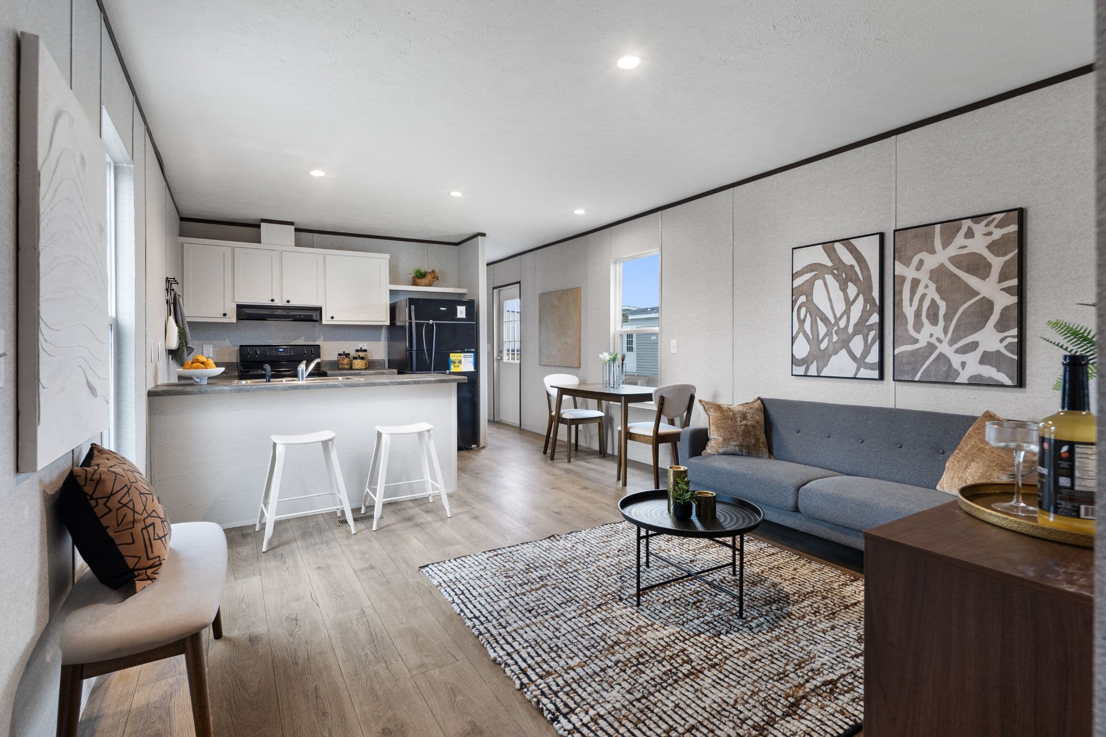 The prime interior home features