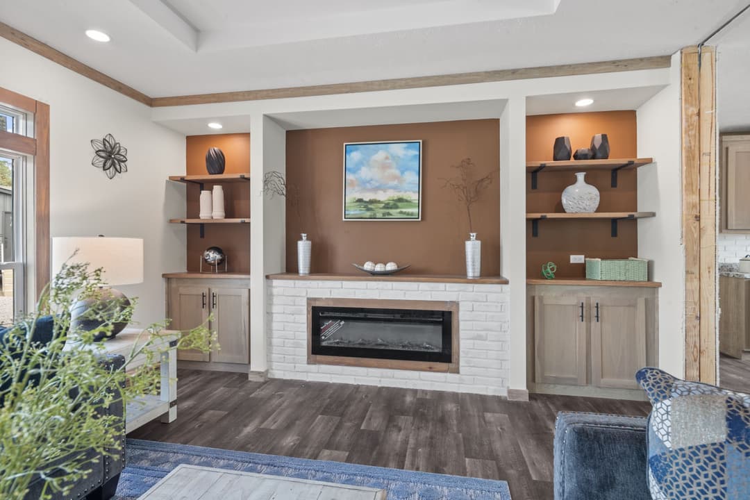 The white oak interior home features