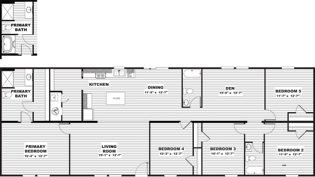Redwood floor plan home features