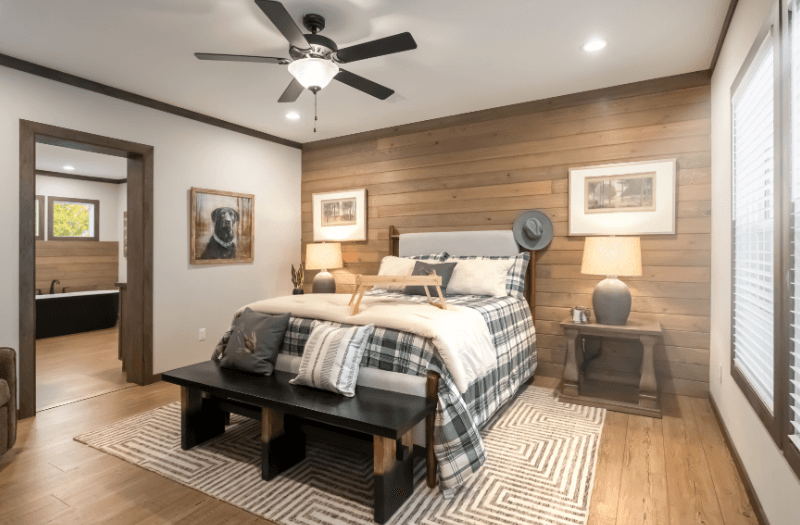 The keep bedroom home features