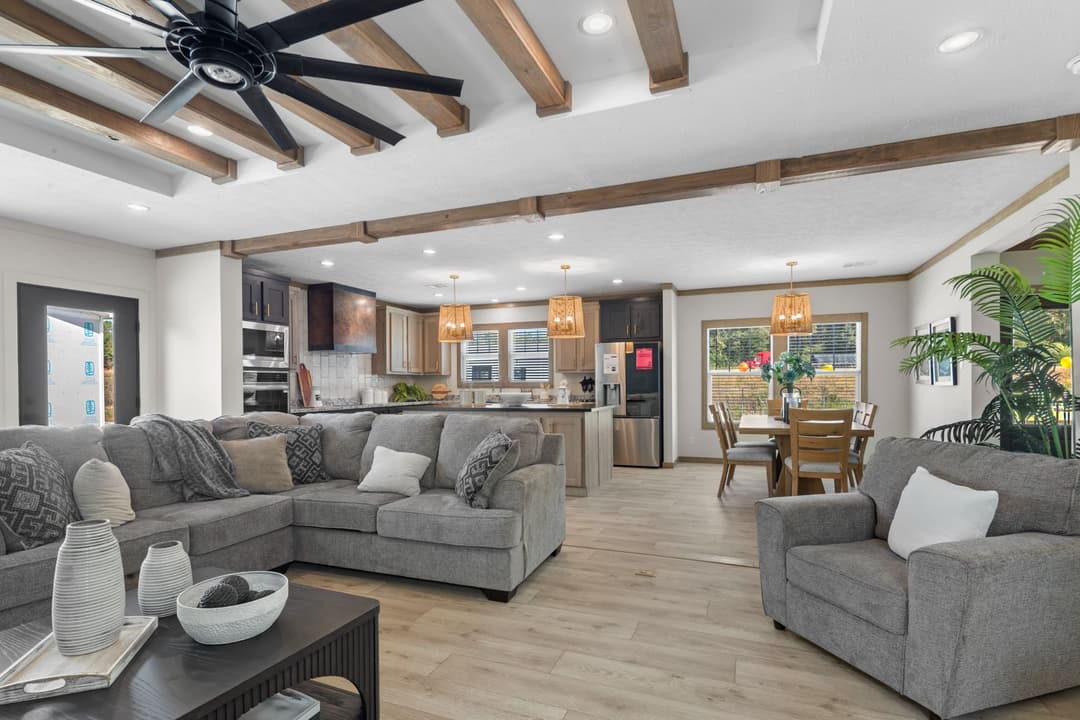 The highland oak interior home features