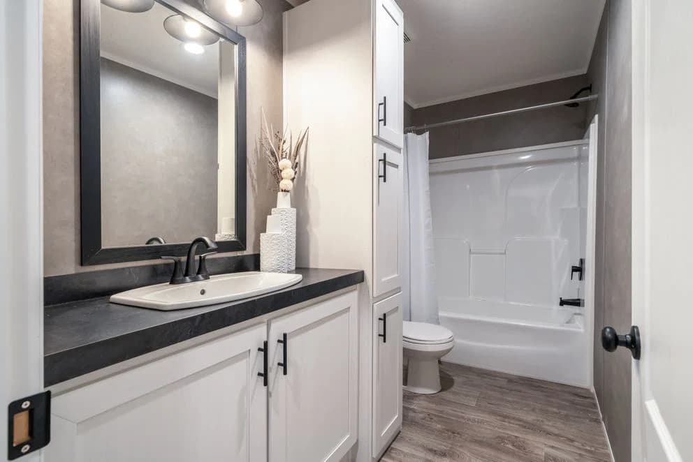 The fusion 3260 bathroom home features