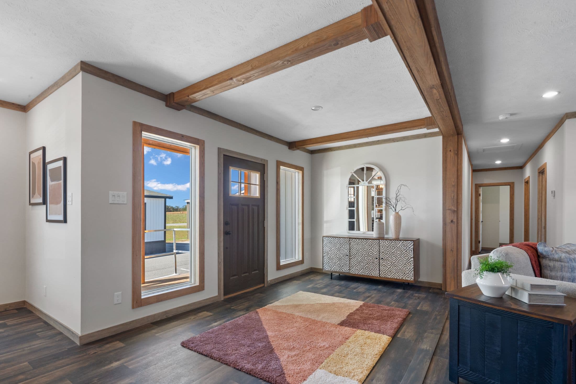 The cedar creek interior home features