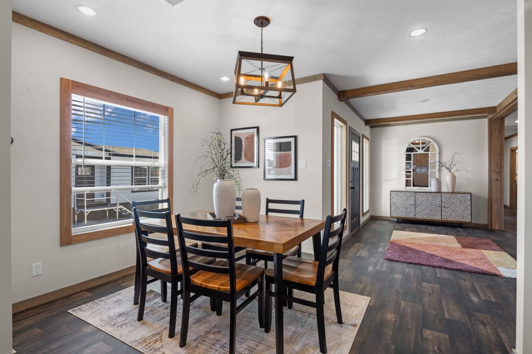 The cedar creek interior home features