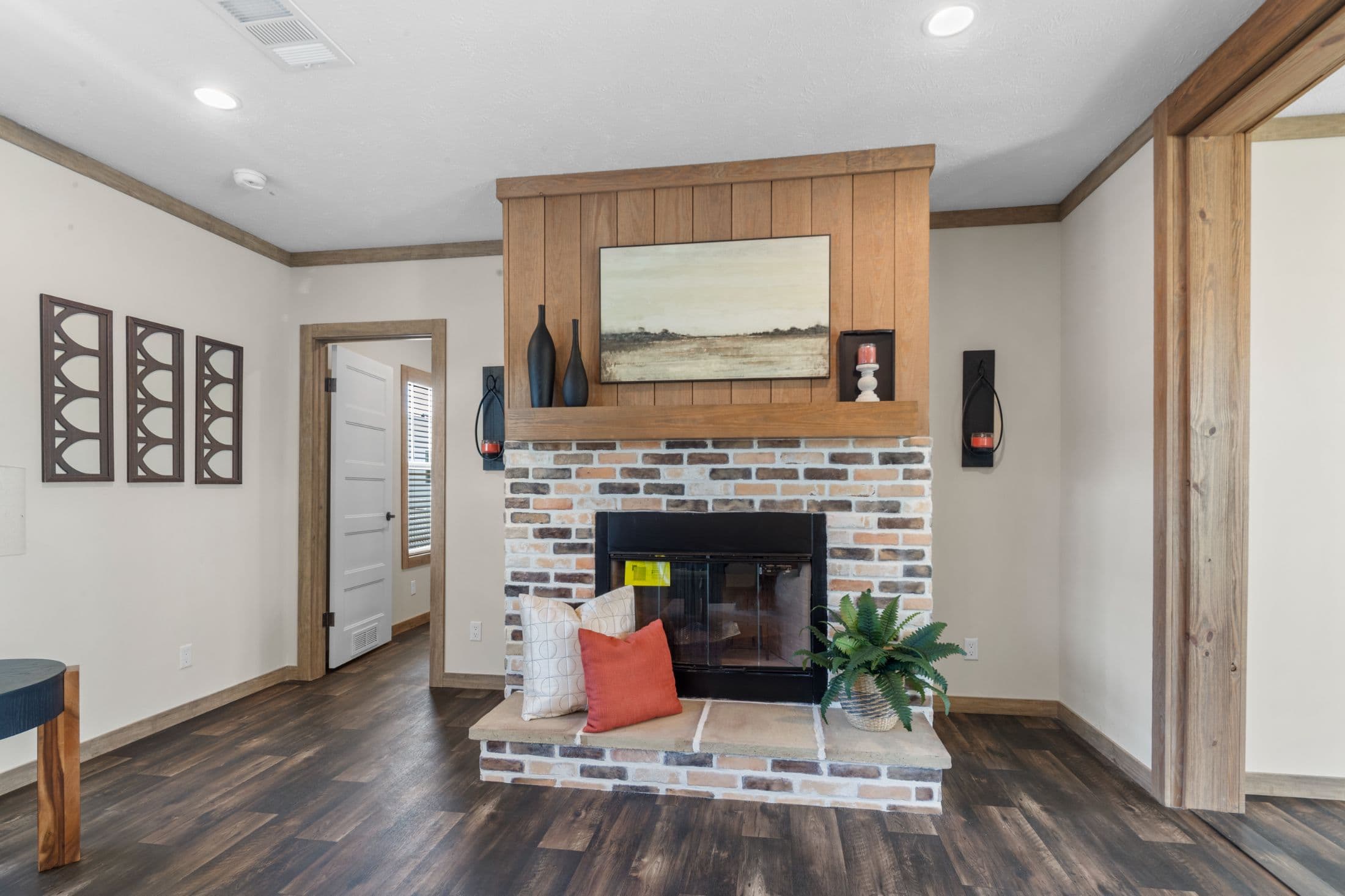 The cedar creek interior home features