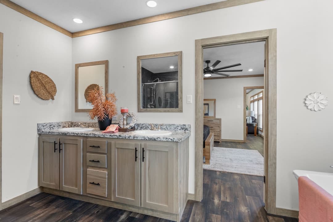 The cedar creek bathroom home features