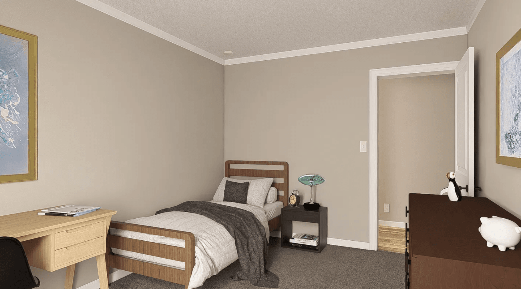 The big easy bedroom home features