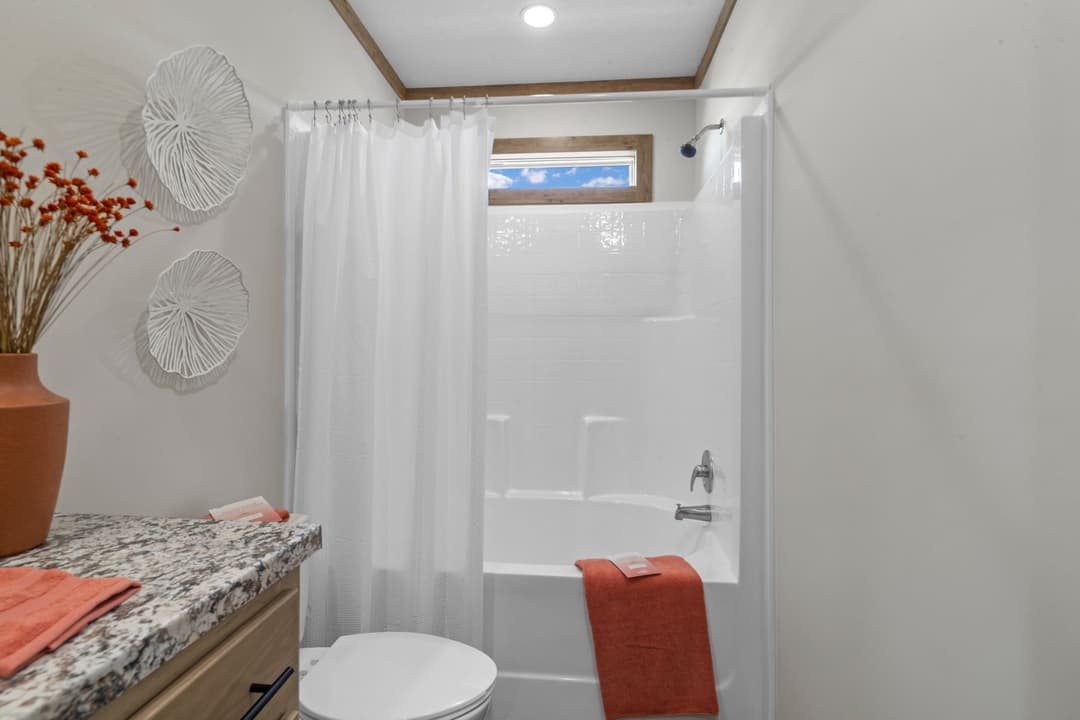 The cedar creek bathroom home features