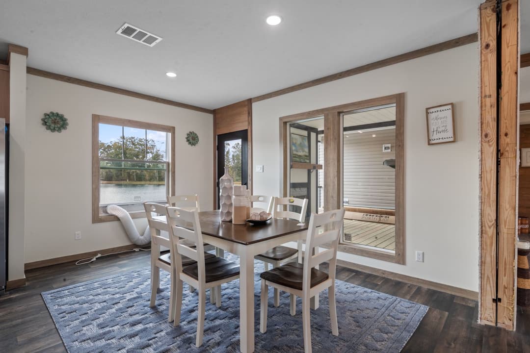 The white oak interior home features