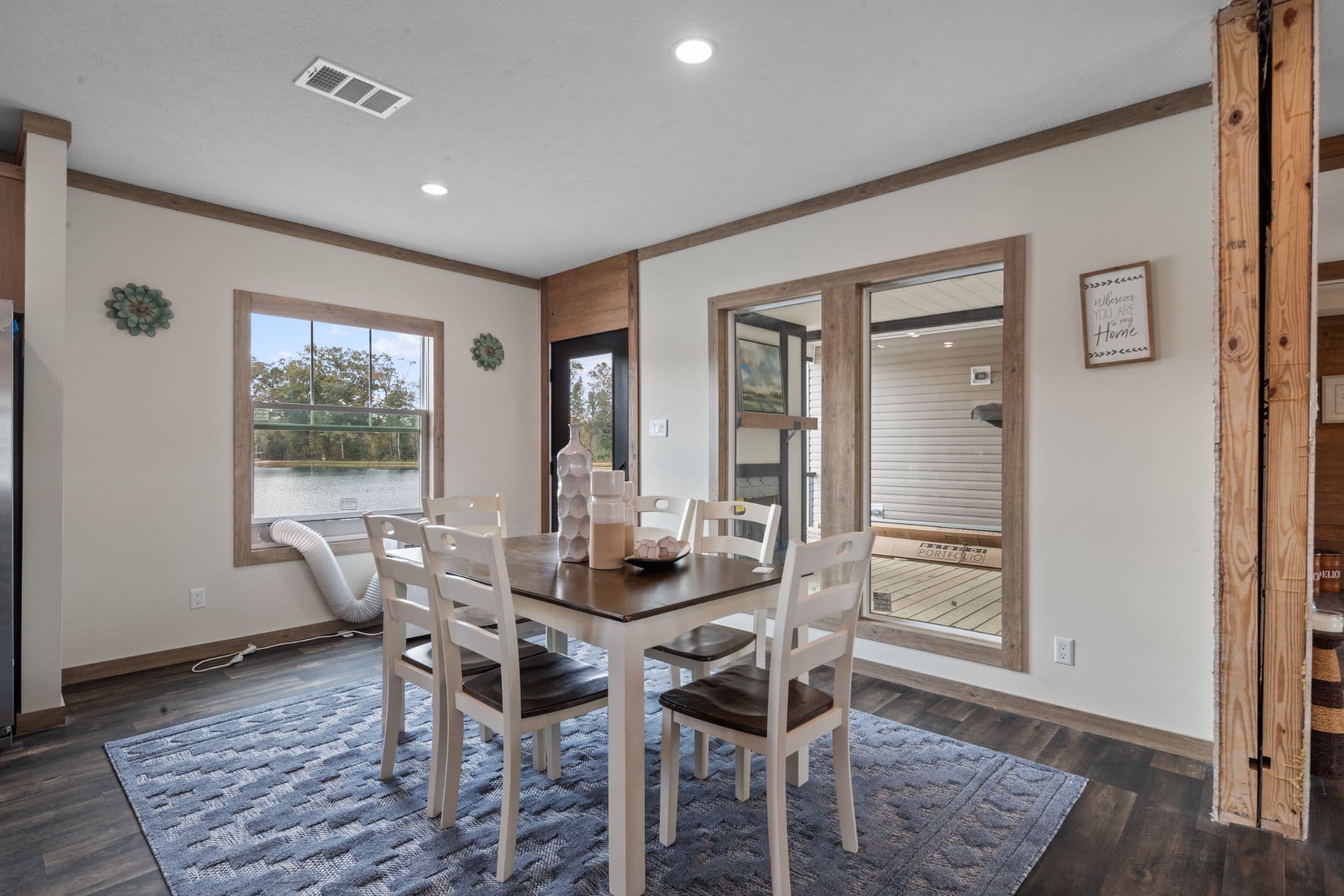 The white oak interior home features