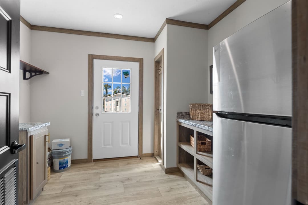 The highland oak interior home features