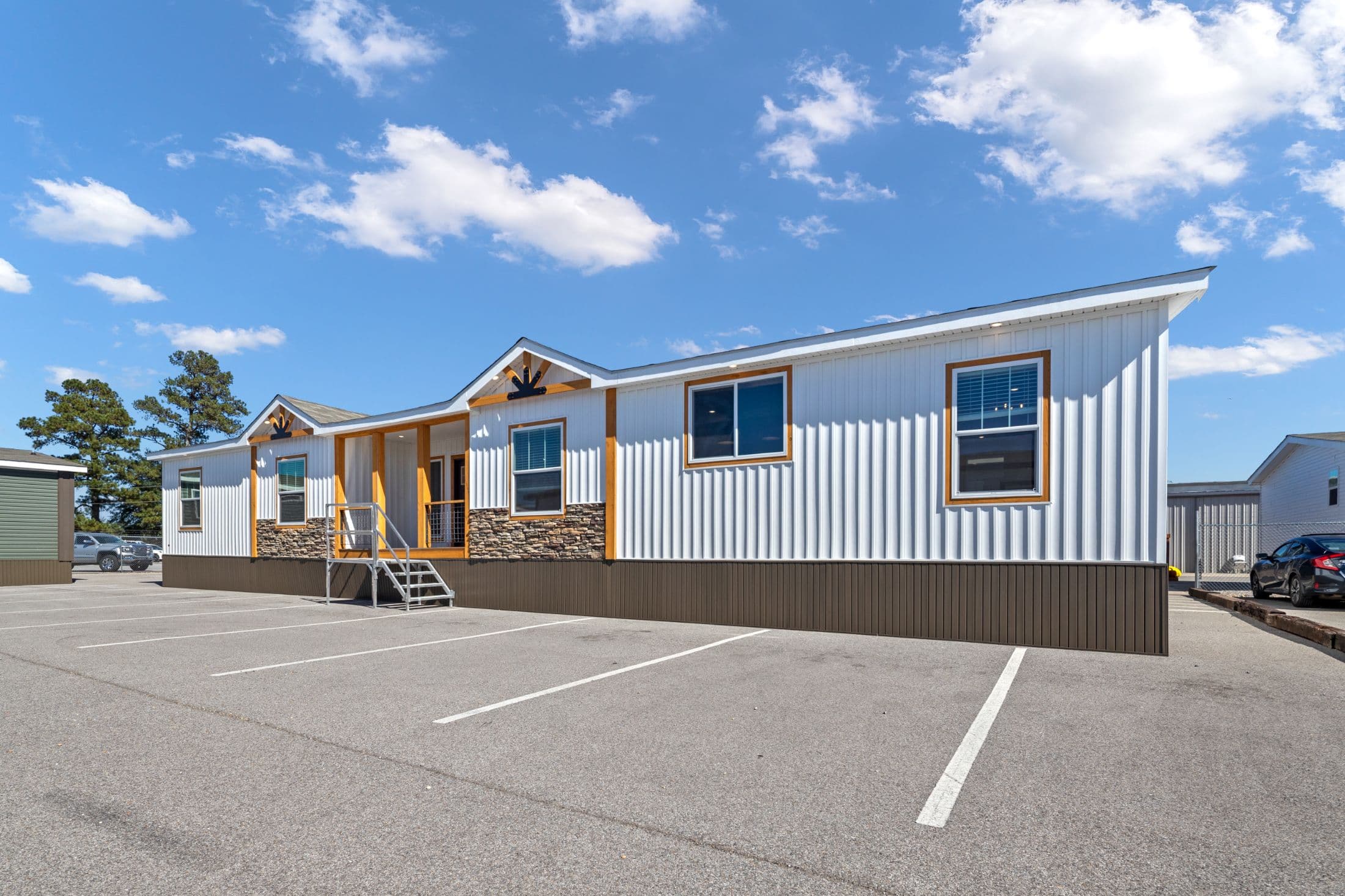 The cedar creek exterior home features