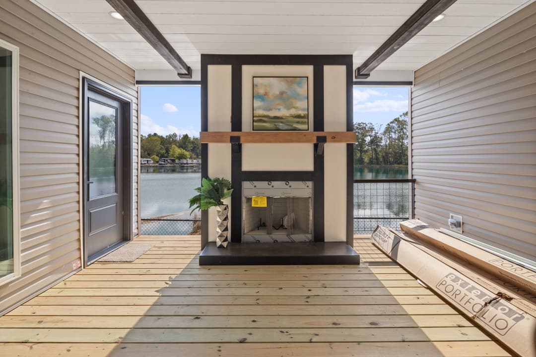 The white oak interior home features