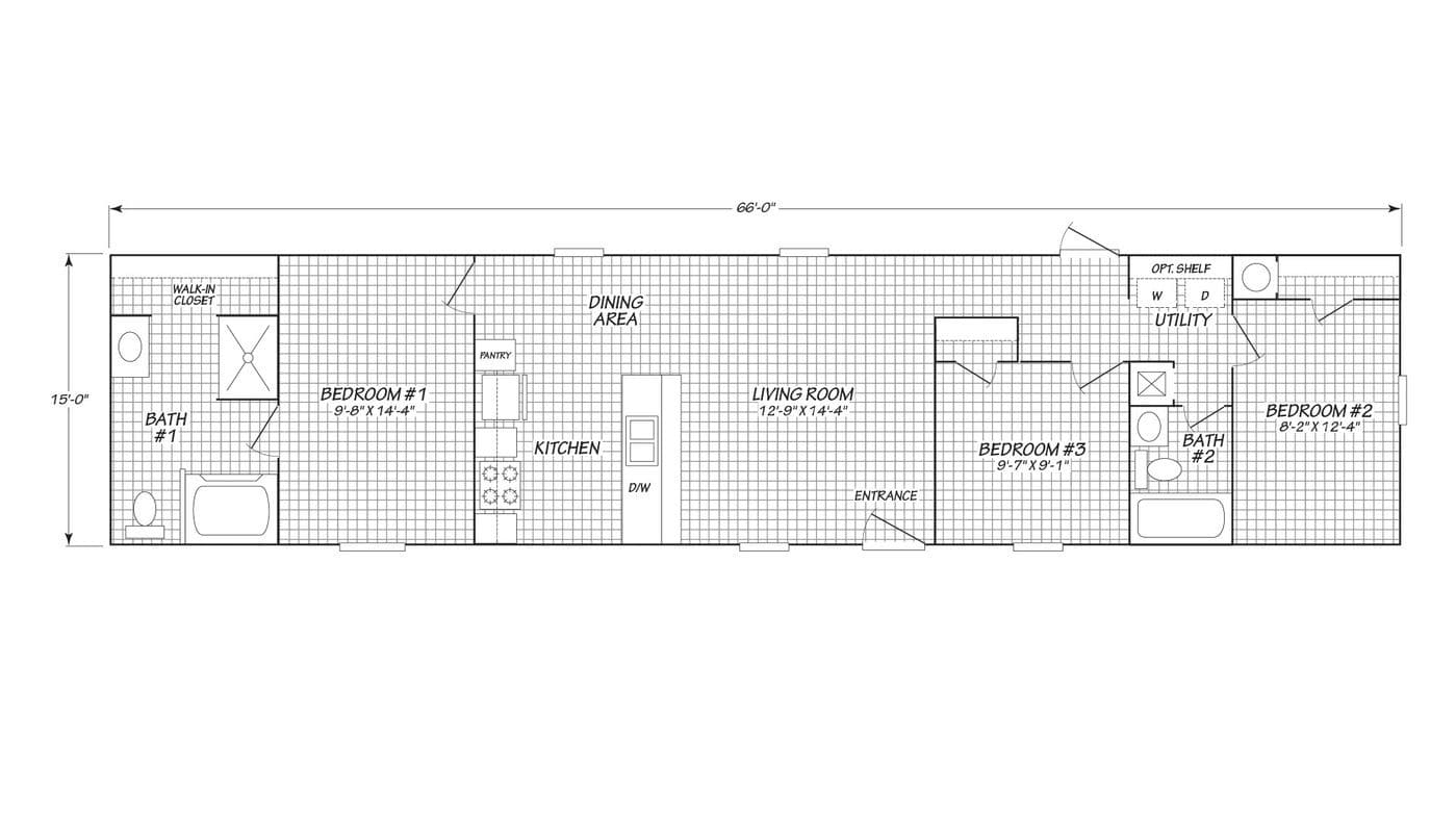 16663a floor plan home features