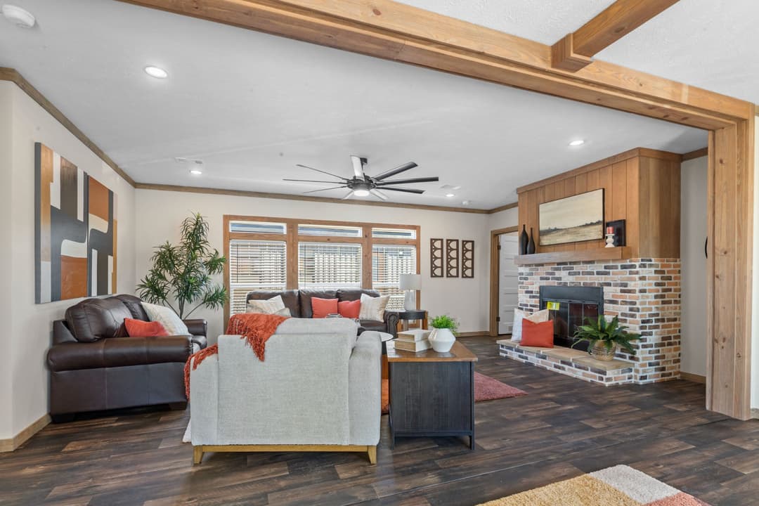 The cedar creek interior home features