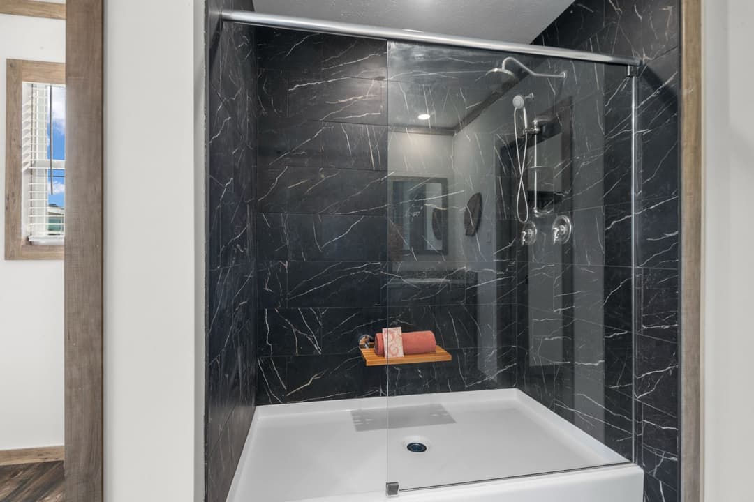 The cedar creek bathroom home features