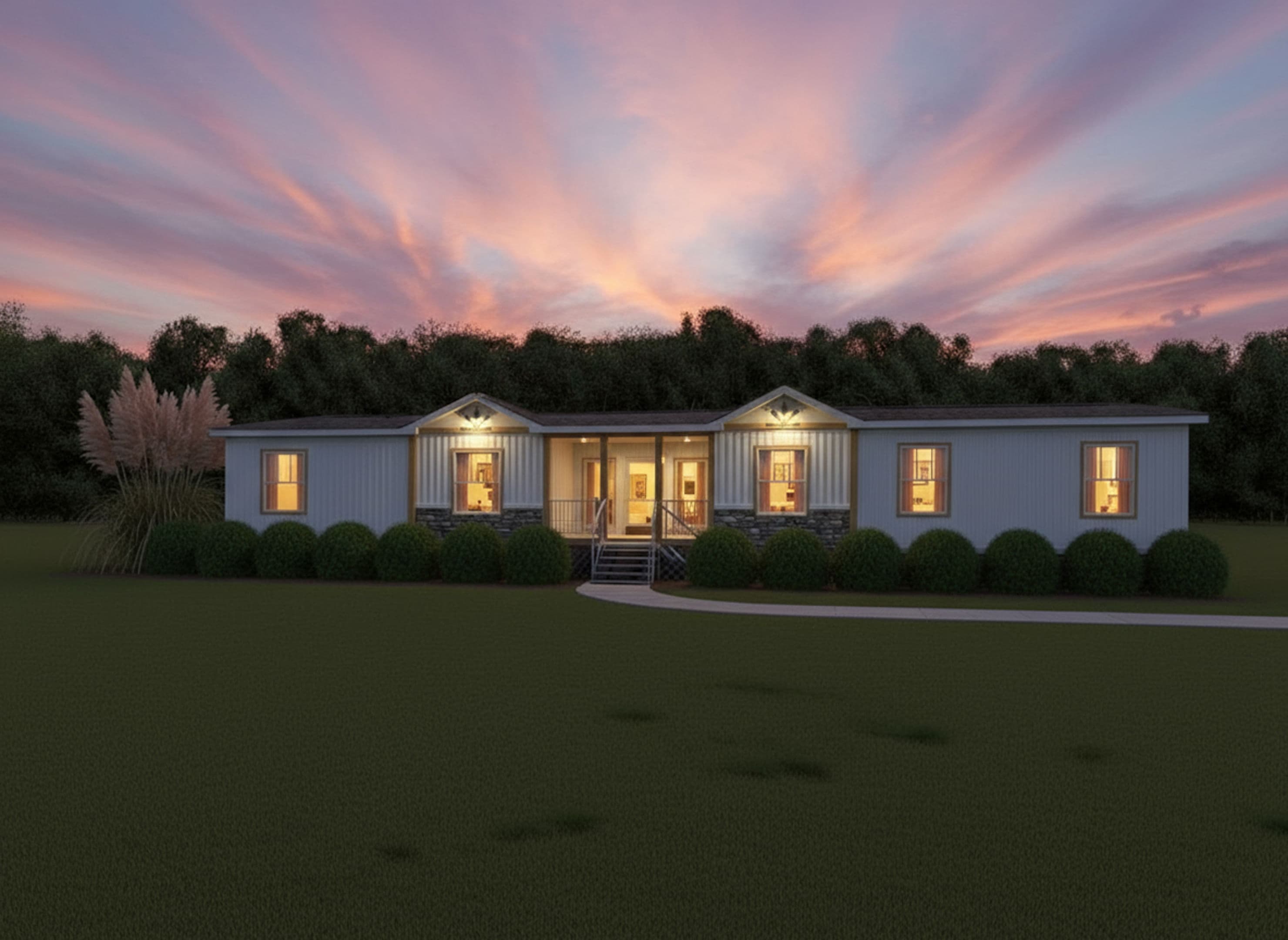 The cedar creek hero and exterior home features