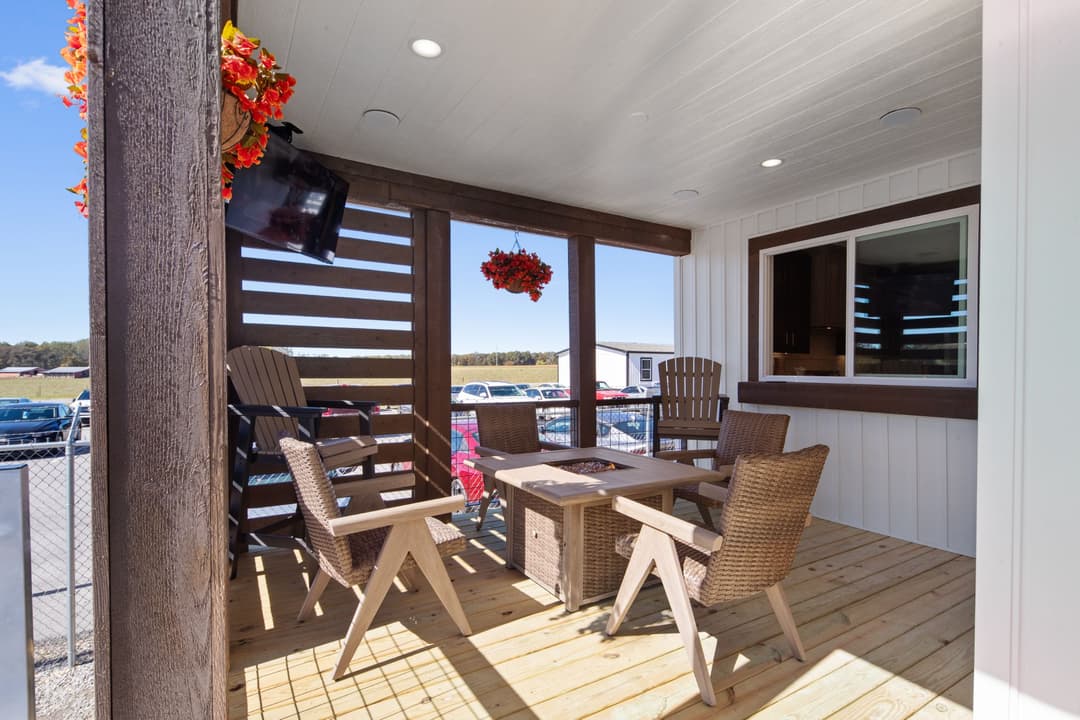 The hangout exterior home features